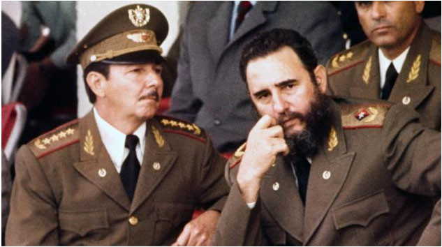 Fidel and Raul Castro 1977