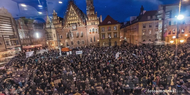 La manifestazione a Wroclaw. Foto di Michał Slońmiński